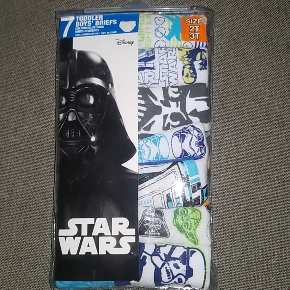 NWT Star Wars Disney Toddler Boy's 7Briefs…